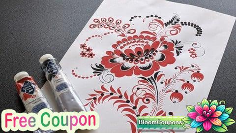 Botanical Folk Art: How to Paint Decorative Tulip And Peony