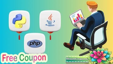 100% Free Coupon Python, Java and PHP Essentials: Complete Coding Bootcamp