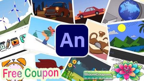 100% Free Coupon Animate Like Pro - 2D Animation in Animate - Beginner Level
