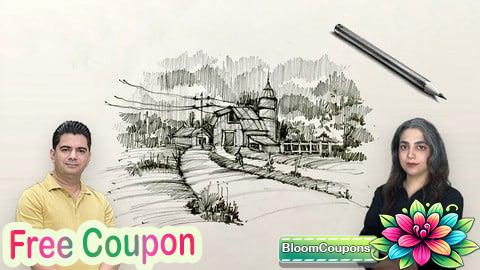 100% Free Coupon Architectural Sketching for Beginners- Freehand Drawing