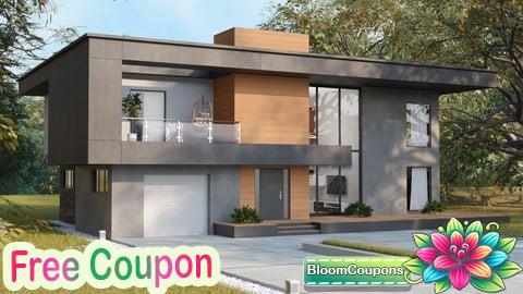 100% Free Coupon Build a modern villa with accurate measurements in Blender