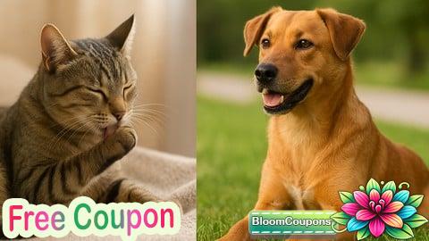 100% Free Coupon Caring for Cats and Dogs