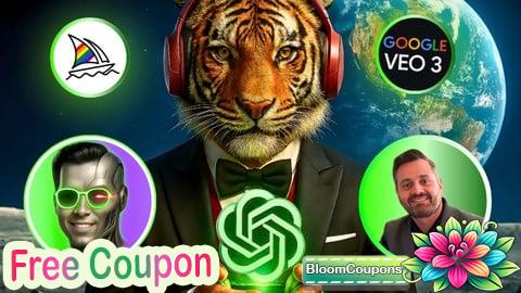 100% Free Coupon ChatGPT, Midjourney & VEO3 for VIRAL Product Marketing