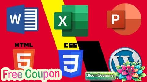 100% Free Coupon Complete MS Office and Web Design Development Course