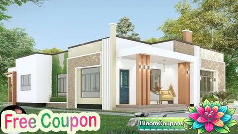 100% Free Coupon Hidden Roof 3bed SketchUp Pro from basic to advance level.