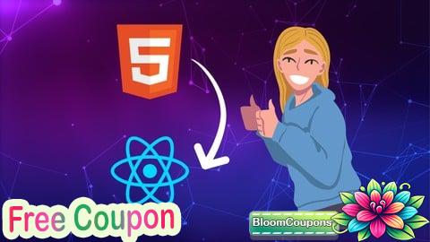 100% Free Coupon HTML to React Template Convert: Full Complete Guided Project