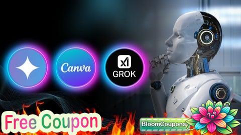 100% Free Coupon Learn Graphic Design Using AI Canva Gemini and Grok Imagine