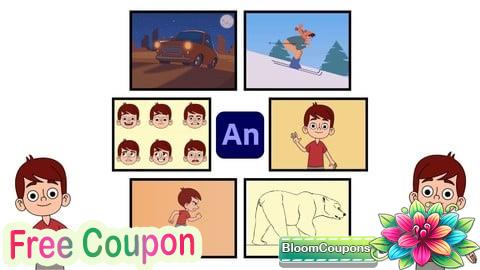 100% Free Coupon Mastering 2D Animation in Adobe Animate (Basic to Advance)