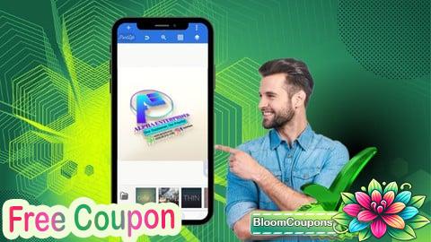 100% Free Coupon SmartPhone 3D Logo and Mockup Design