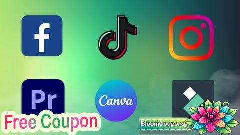 100% Free Coupon Social Media Video Editing With Premiere Pro Canva Filmora