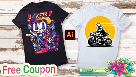 100% Free Coupon T-Shirt Design in Adobe Illustrator Beginner Guide to Expert